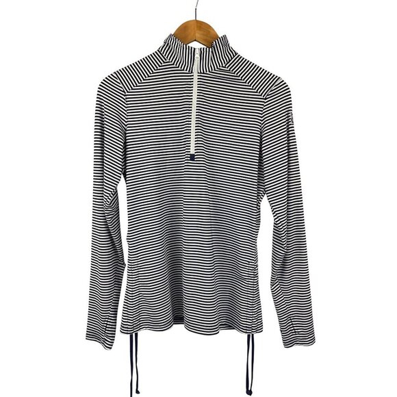 Straight Down Performance Womens Striped Long Sleeve Pullover Small Polyester & - Picture 1 of 5